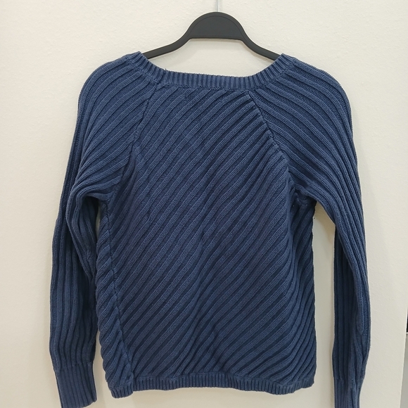 OLD NAVY Blue Ribbed Sweater Size M - Picture 3 of 3
